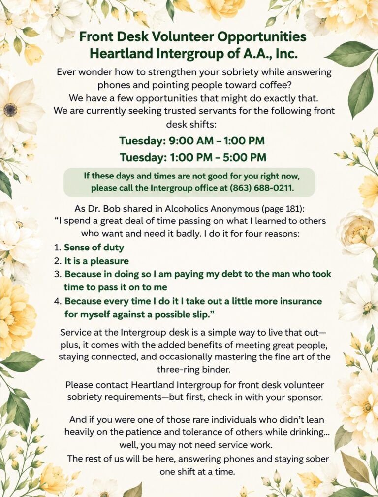 Front Desk Volunteer Opportunities-Tuesdays